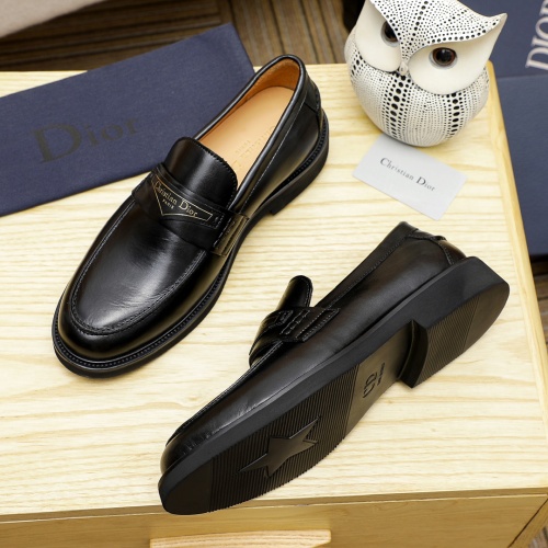 Replica Christian Dior Leather Shoes For Men #1209551 $92.00 USD for Wholesale