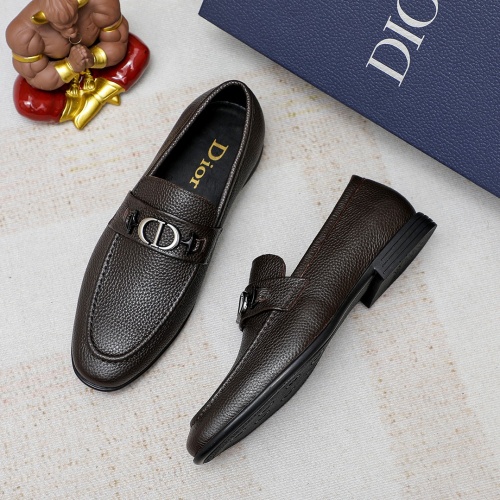 Replica Christian Dior Leather Shoes For Men #1209552 $82.00 USD for Wholesale