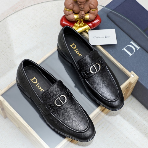 Replica Christian Dior Leather Shoes For Men #1209553 $82.00 USD for Wholesale