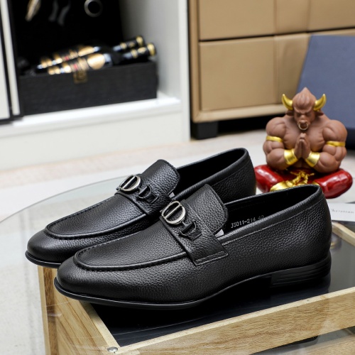 Replica Christian Dior Leather Shoes For Men #1209553 $82.00 USD for Wholesale