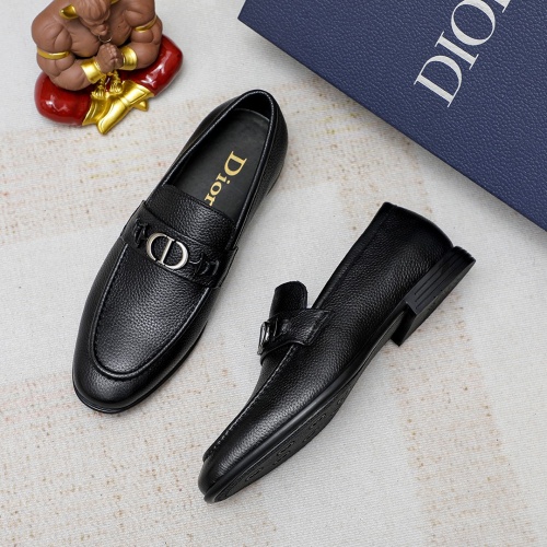 Replica Christian Dior Leather Shoes For Men #1209553 $82.00 USD for Wholesale