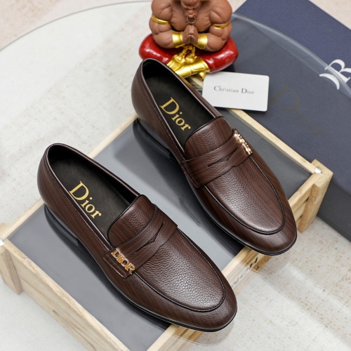 Replica Christian Dior Leather Shoes For Men #1209554 $80.00 USD for Wholesale