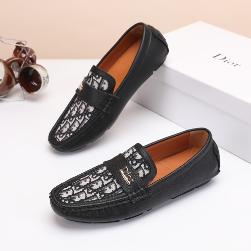 Replica Christian Dior Leather Shoes For Men #1209556 $72.00 USD for Wholesale