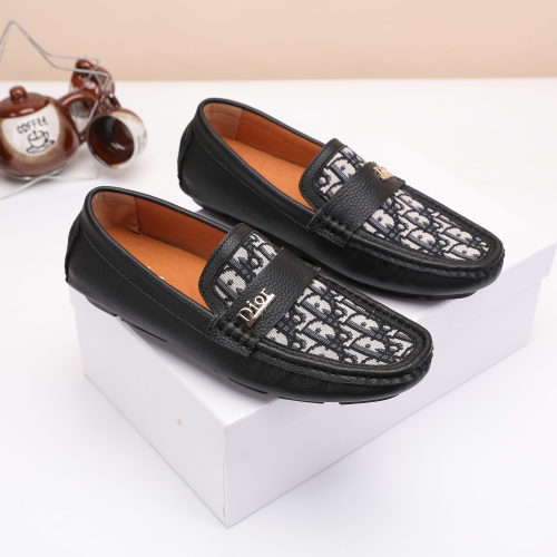 Replica Christian Dior Leather Shoes For Men #1209556 $72.00 USD for Wholesale