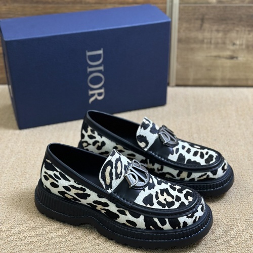 Replica Christian Dior Leather Shoes For Men #1209557 $130.00 USD for Wholesale