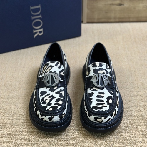 Replica Christian Dior Leather Shoes For Men #1209557 $130.00 USD for Wholesale