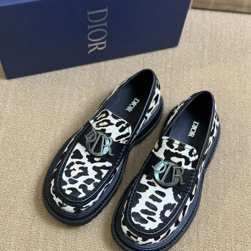 Replica Christian Dior Leather Shoes For Men #1209557 $130.00 USD for Wholesale