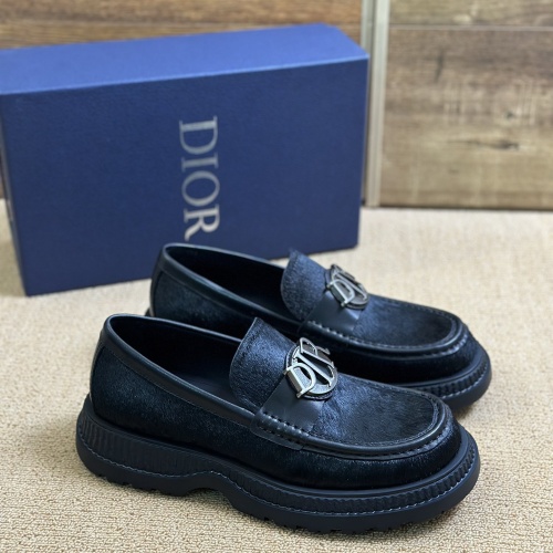 Replica Christian Dior Leather Shoes For Men #1209561 $130.00 USD for Wholesale