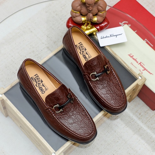 Salvatore Ferragamo Leather Shoes For Men #1209563 $85.00 USD, Wholesale Replica Salvatore Ferragamo Leather Shoes