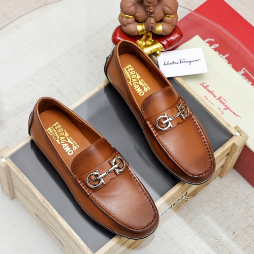 Salvatore Ferragamo Leather Shoes For Men #1209566 $68.00 USD, Wholesale Replica Salvatore Ferragamo Leather Shoes