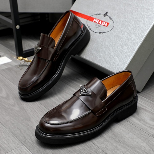 Prada Leather Shoes For Men #1209568 $85.00 USD, Wholesale Replica Prada Leather Shoes