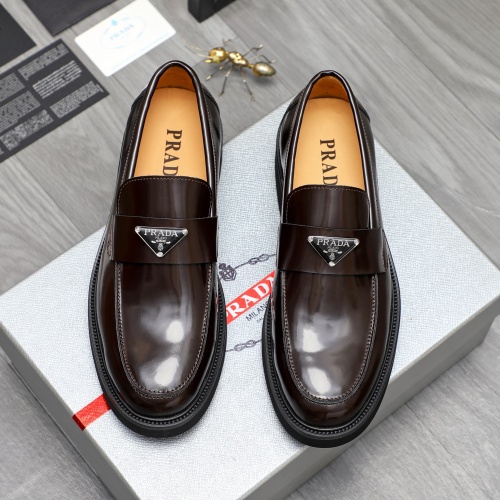 Replica Prada Leather Shoes For Men #1209568 $85.00 USD for Wholesale