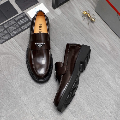 Replica Prada Leather Shoes For Men #1209568 $85.00 USD for Wholesale