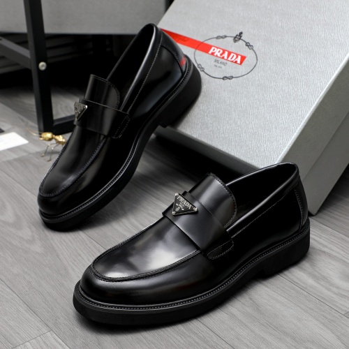 Prada Leather Shoes For Men #1209569 $85.00 USD, Wholesale Replica Prada Leather Shoes