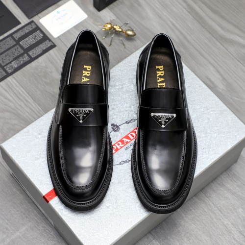 Replica Prada Leather Shoes For Men #1209569 $85.00 USD for Wholesale