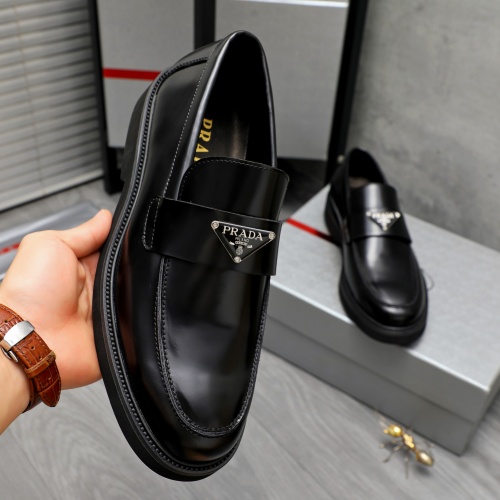 Replica Prada Leather Shoes For Men #1209569 $85.00 USD for Wholesale