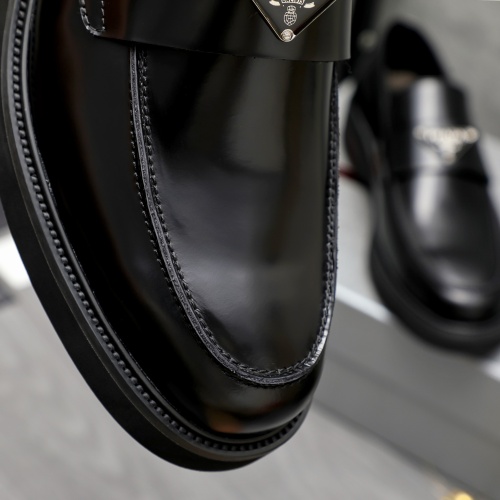 Replica Prada Leather Shoes For Men #1209569 $85.00 USD for Wholesale