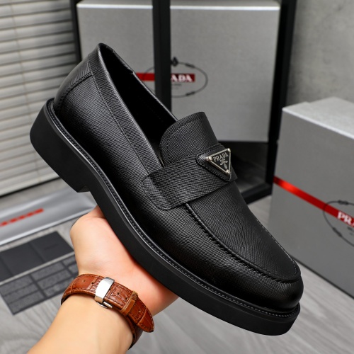 Replica Prada Leather Shoes For Men #1209570 $85.00 USD for Wholesale