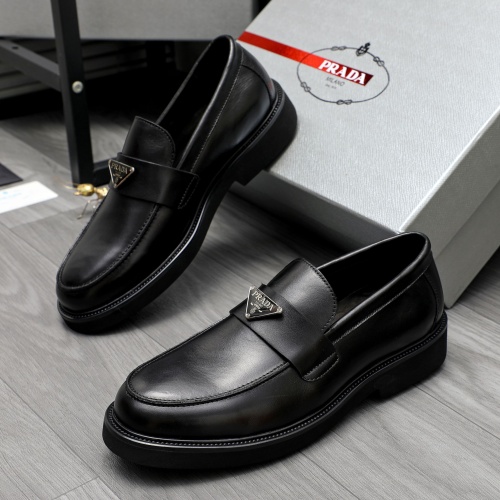 Prada Leather Shoes For Men #1209571 $85.00 USD, Wholesale Replica Prada Leather Shoes