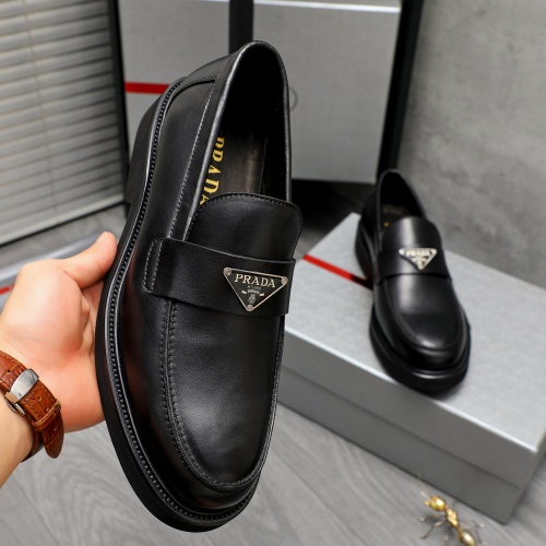 Replica Prada Leather Shoes For Men #1209571 $85.00 USD for Wholesale