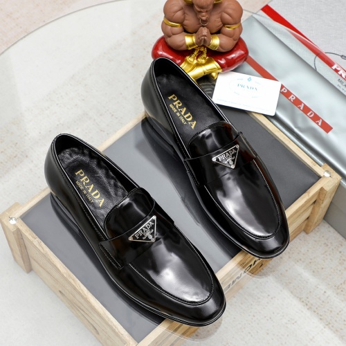 Replica Prada Leather Shoes For Men #1209575 $80.00 USD for Wholesale