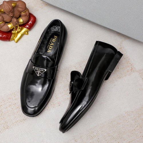 Replica Prada Leather Shoes For Men #1209575 $80.00 USD for Wholesale