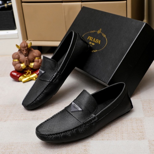 Replica Prada Leather Shoes For Men #1209576 $72.00 USD for Wholesale