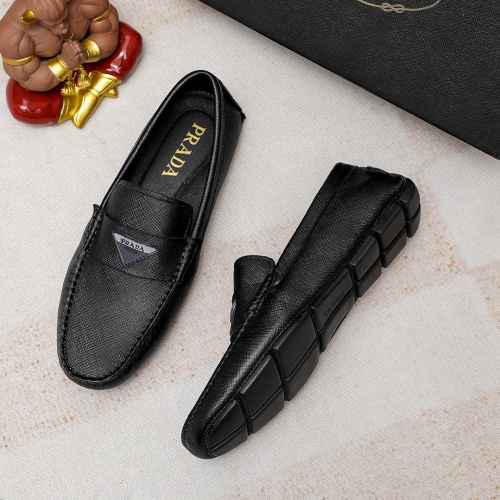 Replica Prada Leather Shoes For Men #1209576 $72.00 USD for Wholesale