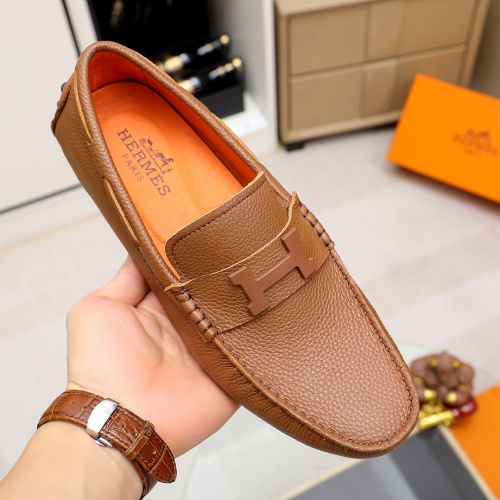 Replica Hermes Leather Shoes For Men #1209632 $72.00 USD for Wholesale