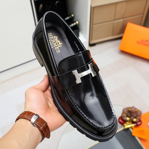 Replica Hermes Leather Shoes For Men #1209638 $82.00 USD for Wholesale