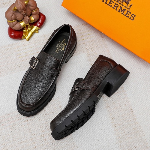 Replica Hermes Leather Shoes For Men #1209640 $82.00 USD for Wholesale