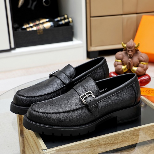 Replica Hermes Leather Shoes For Men #1209641 $82.00 USD for Wholesale