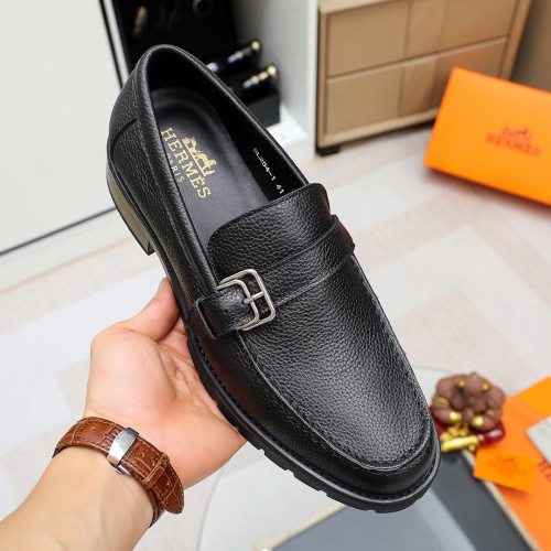 Replica Hermes Leather Shoes For Men #1209641 $82.00 USD for Wholesale