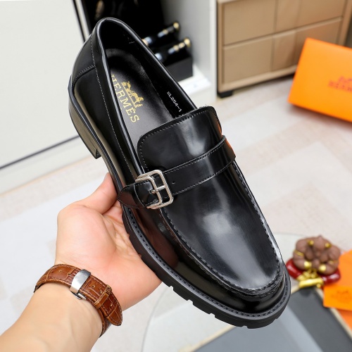 Replica Hermes Leather Shoes For Men #1209642 $82.00 USD for Wholesale