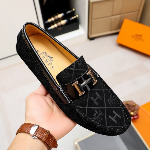 Replica Hermes Leather Shoes For Men #1209645 $68.00 USD for Wholesale