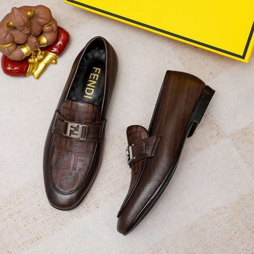 Replica Fendi Leather Shoes For Men #1209665 $80.00 USD for Wholesale