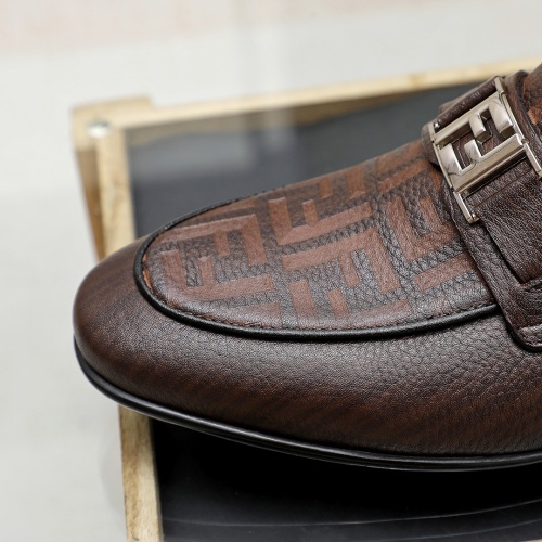 Replica Fendi Leather Shoes For Men #1209665 $80.00 USD for Wholesale