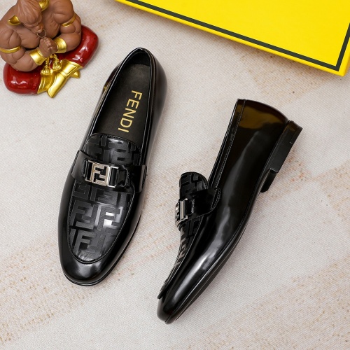 Replica Fendi Leather Shoes For Men #1209668 $80.00 USD for Wholesale