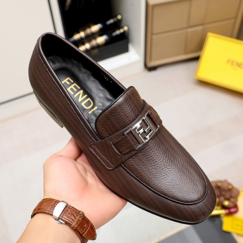 Replica Fendi Leather Shoes For Men #1209673 $80.00 USD for Wholesale