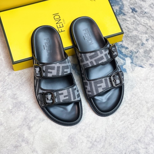 Fendi Slippers For Men #1209884 $56.00 USD, Wholesale Replica Fendi Slippers