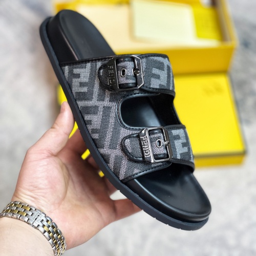 Replica Fendi Slippers For Men #1209884 $56.00 USD for Wholesale