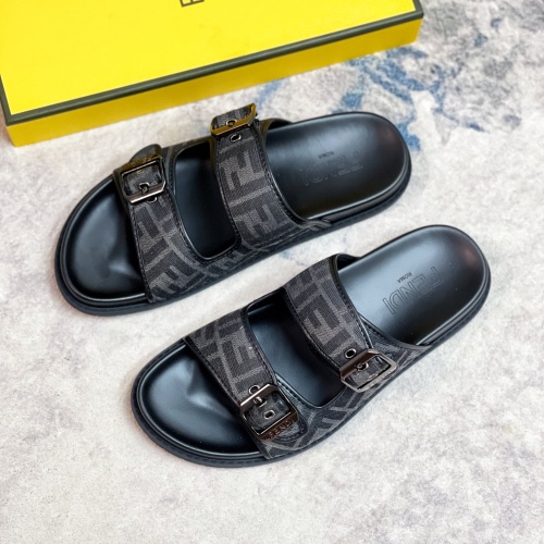 Replica Fendi Slippers For Men #1209885 $56.00 USD for Wholesale