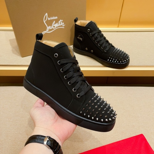 Christian Louboutin High Top Shoes For Men #1209936 $85.00 USD, Wholesale Replica Christian Louboutin High Top Shoes