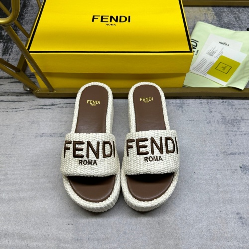 Replica Fendi Slippers For Women #1210006 $88.00 USD for Wholesale