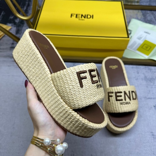 Replica Fendi Slippers For Women #1210007 $88.00 USD for Wholesale