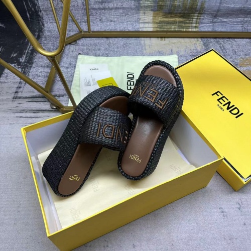 Replica Fendi Slippers For Women #1210008 $88.00 USD for Wholesale