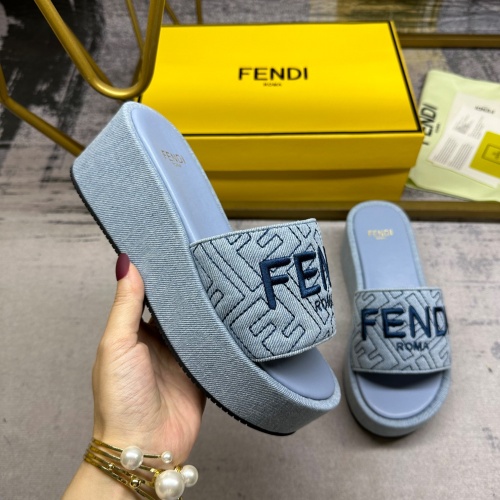 Replica Fendi Slippers For Women #1210009 $85.00 USD for Wholesale