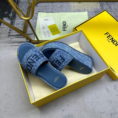 Replica Fendi Slippers For Women #1210010 $85.00 USD for Wholesale