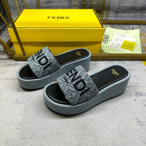 Fendi Slippers For Women #1210011 $85.00 USD, Wholesale Replica Fendi Slippers