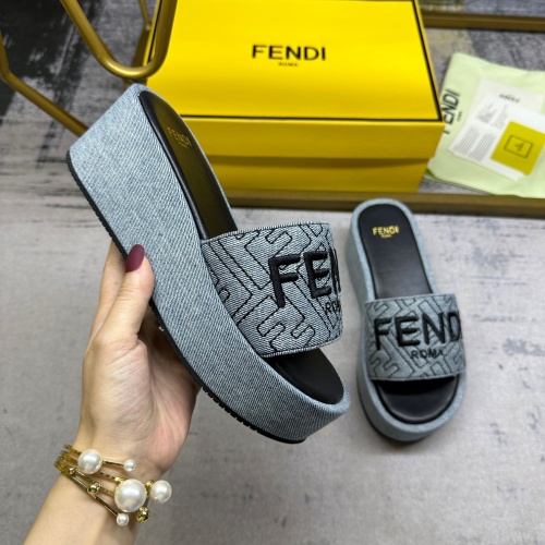 Replica Fendi Slippers For Women #1210011 $85.00 USD for Wholesale